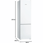Bosch Frigorífico Combinado Serie 4 Blanco KGN39VWDA 203x60 cm - Imagen 2