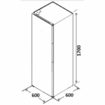 Kromsline Frigorífico KCOL-170-IX 170x60cm 330L - Imagen 4