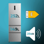 Frigorífico Combi Inox 400L Bolero CoolMarket Combi FD 400 Cecotec - Imagen 2