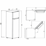Frigorífico Blanco Dos Puertas KF-1655-W Cíclico KromsLine - Imagen 2
