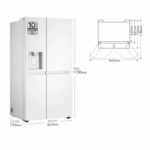 Frigorífico No Frost 638L 1.79m GSLC40SWPE LG - Imagen 2