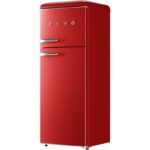 EVVO Frigorífico Rojo Dos Puertas 170L 45L Clase E F45 - Imagen 2