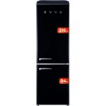 Frigorífico Combi Negro 216L 84L Clase E F55 EVVO