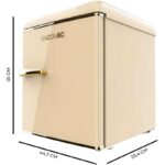 Frigorífico mini Bolero CoolMarket TT Origin 45 45L E Beige Cecotec - Imagen 7