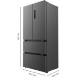 Frigorífico Puerta Francesa CoolMarket FD 436 Dark 183 x 84 cm 436 L Clasificación E Cecotec - Imagen 6