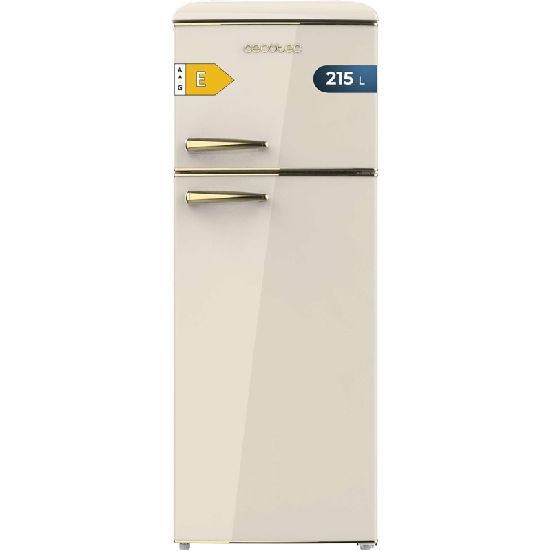 ZWvOdF21Py Frigorífico Bolero CoolMarket 2D 215L Beige Origin Cecotec - Imagen 1