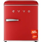 EVVO Nevera mini Rojo 45L F20 Clase de eficiencia energética F