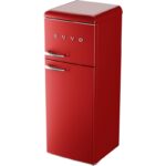 EVVO Frigorífico Rojo Dos Puertas 170L 45L Clase E F45 - Imagen 3