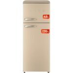 EVVO Frigorífico Beige Dos Puertas 170L 45L Clase E F45