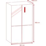 Frigorífico EVVO F100 Total No Frost 4 puertas 321 l + 169 l Motor Inverter - Imagen 5