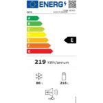 Frigorífico Combi Negro 216L 84L Clase E F55 EVVO - Imagen 2