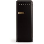CREATE Frigorífico combi RETRO FRIDGE 150 281 L 102 W Clase energética D Negro Maneta Oro