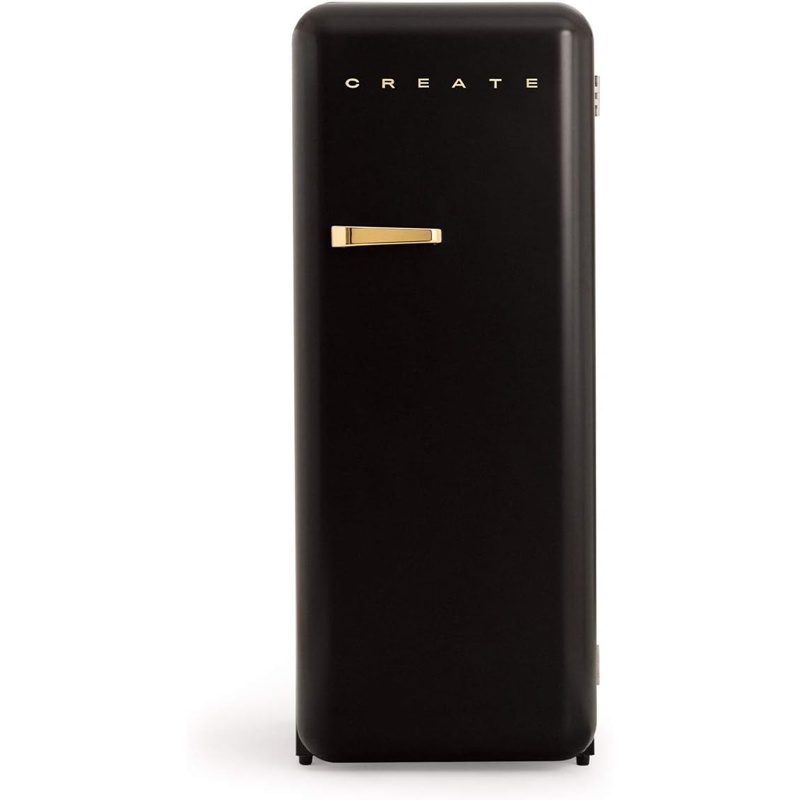 14vimHy0Tn CREATE Frigorífico combi RETRO FRIDGE 150 281 L 102 W Clase energética D Negro Maneta Oro - Imagen 1