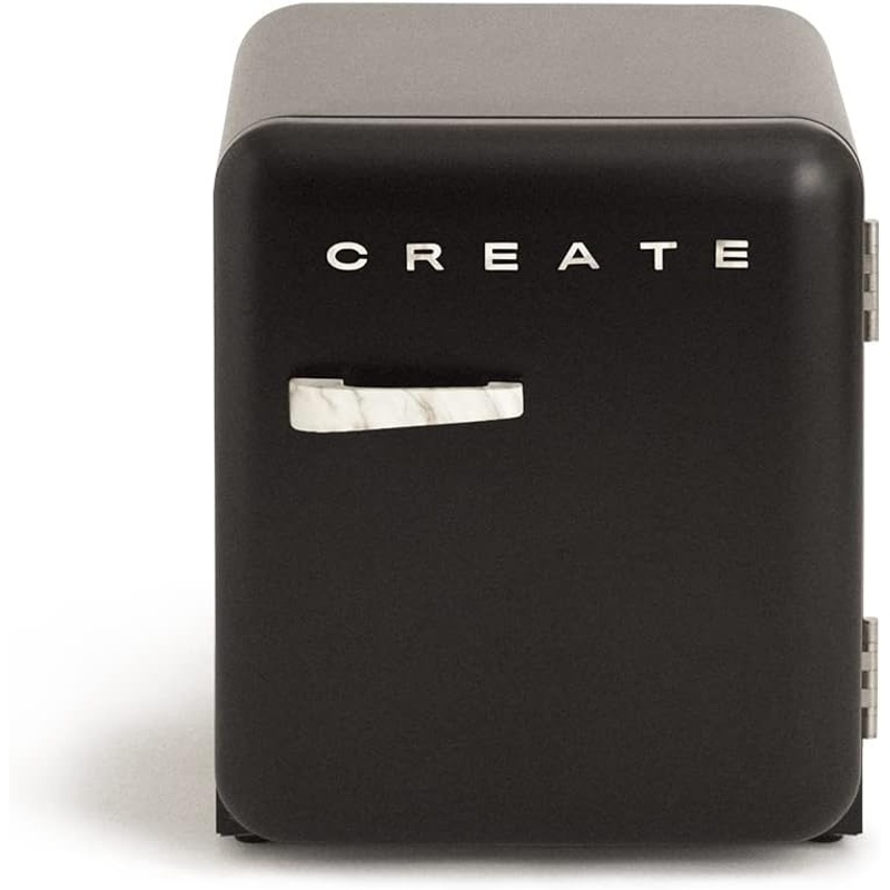 1z0SogAs74 CREATE Frigorífico RETRO FRIDGE 50 48 L Clase energética F 39 dB Negro Maneta Mármol - Imagen 1