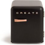 CREATE Frigorífico RETRO FRIDGE 50 48 L Clase energética F 39 dB Negro Maneta Oro Rosado