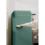 CREATE Frigorífico combi RETRO FRIDGE 150 281 L 102 W Clase energética D Verde Maneta Mármol - Imagen 3