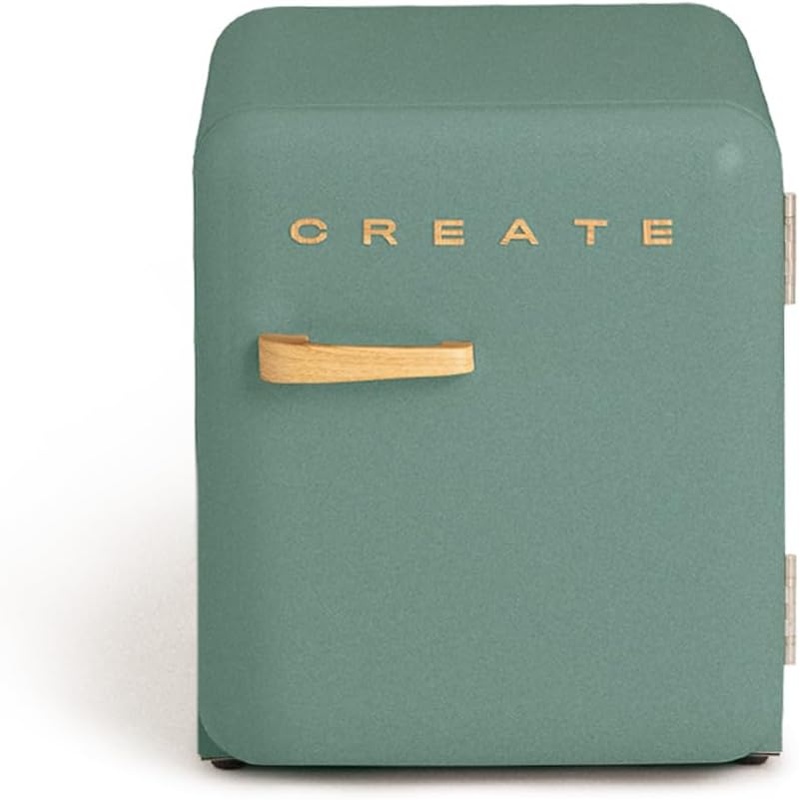 A0nLwjegHG Frigorífico RETRO FRIDGE 50 48 L 39 dB Clase energética F Verde Maneta Madera CREATE - Imagen 1