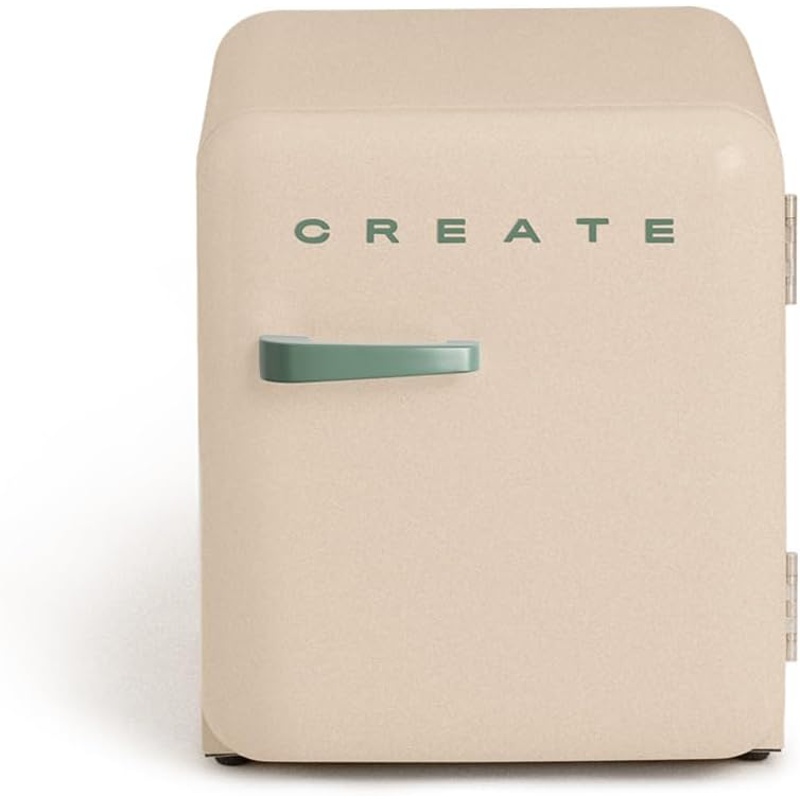 AfiuEEOQCS CREATE Frigorífico RETRO FRIDGE 50 48 L Clase energética F 39 dB Arena Maneta Verde Sage - Imagen 1