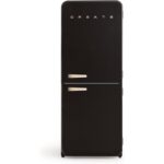 CREATE RETRO FRIDGE COMBI 185 Frigorífico combi 401 L NoFrost Clase energética E Negro Maneta Arena