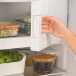 CREATE Frigorífico combi RETRO FRIDGE 150 281 L 102 W Clase energética D Blanco Maneta Plata - Imagen 3