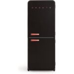 CREATE RETRO FRIDGE COMBI 185 Frigorífico combi 401 L NoFrost Clase energética E Negro Maneta Terracota