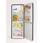 CREATE RETRO FRIDGE COMBI 185 Frigorífico combi 401 L NoFrost Clase energética E Negro Maneta Terracota - Imagen 3
