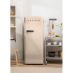 CREATE RETRO FRIDGE 150 Frigorífico combi 281 L 102 W Clase energética D Arena Maneta Negra - Imagen 4
