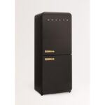 Frigorífico combi RETRO FRIDGE COMBI 185 401 L NoFrost Clase energética E Negro Maneta Oro CREATE - Imagen 4