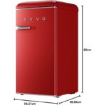 EVVO Frigorífico F26BL 95 L 40 dB Clase energética E Rojo - Imagen 3