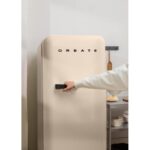 CREATE RETRO FRIDGE 150 Frigorífico combi 281 L 102 W Clase energética D Arena Maneta Negra - Imagen 5