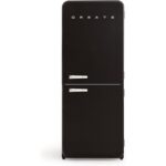 Frigorífico combi RETRO FRIDGE COMBI 185 401 L NoFrost Clase energética E Negro Maneta Mármol CREATE