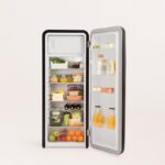 CREATE Frigorífico combi RETRO FRIDGE 150 281 L 102 W Clase energética D Negro Maneta Oro - Imagen 2