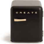 Frigorífico RETRO FRIDGE 50 48 L 39 dB Negro Maneta Oro Clase energética F CREATE