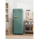CREATE RETRO FRIDGE 150 Frigorífico combi 281 L 102 W Clase energética D Verde Maneta Madera - Imagen 5