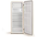 CREATE Frigorífico combi RETRO FRIDGE 150 281 L 102 W Clase energética D Blanco Maneta Plata - Imagen 4