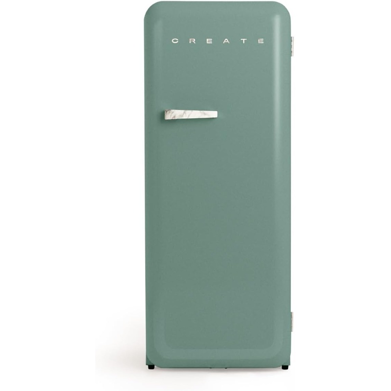 jMIQSWwVPe CREATE Frigorífico combi RETRO FRIDGE 150 281 L 102 W Clase energética D Verde Maneta Mármol - Imagen 1