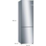 Bosch Frigorífico combi KGN36VIED 326 L No Frost 60 cm Acero inoxidable Clase energética E - Imagen 8