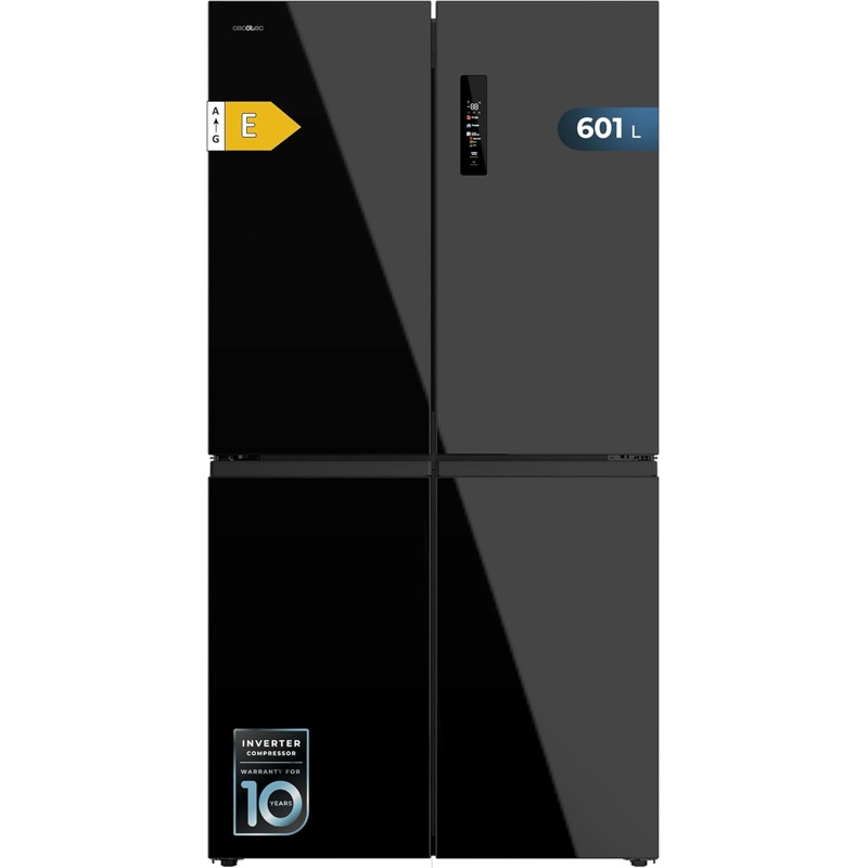 mmKWVXzdaE Frigorífico americano Cecotec Bolero CoolMarket 4D 601 601 L Negro NoFrost Clase energética E - Imagen 1