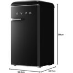 Frigorífico EVVO F26BL Negro 95 L 40 dB Clase energética E - Imagen 3