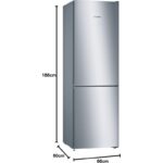Frigorífico combi Bosch KGN36VLED No Frost 324 L 186 cm 60 cm Clase energética E - Imagen 6