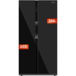 Frigorífico americano 550 L NoFrost Clase energética D EVVO F90 Glass