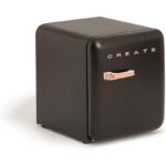 CREATE Frigorífico RETRO FRIDGE 50 48 L Clase energética F 39 dB Negro Maneta Oro Rosado - Imagen 4