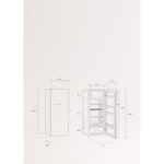 CREATE Frigorífico combi RETRO FRIDGE 150 281 L 102 W Clase energética D Arena Maneta Plata - Imagen 6