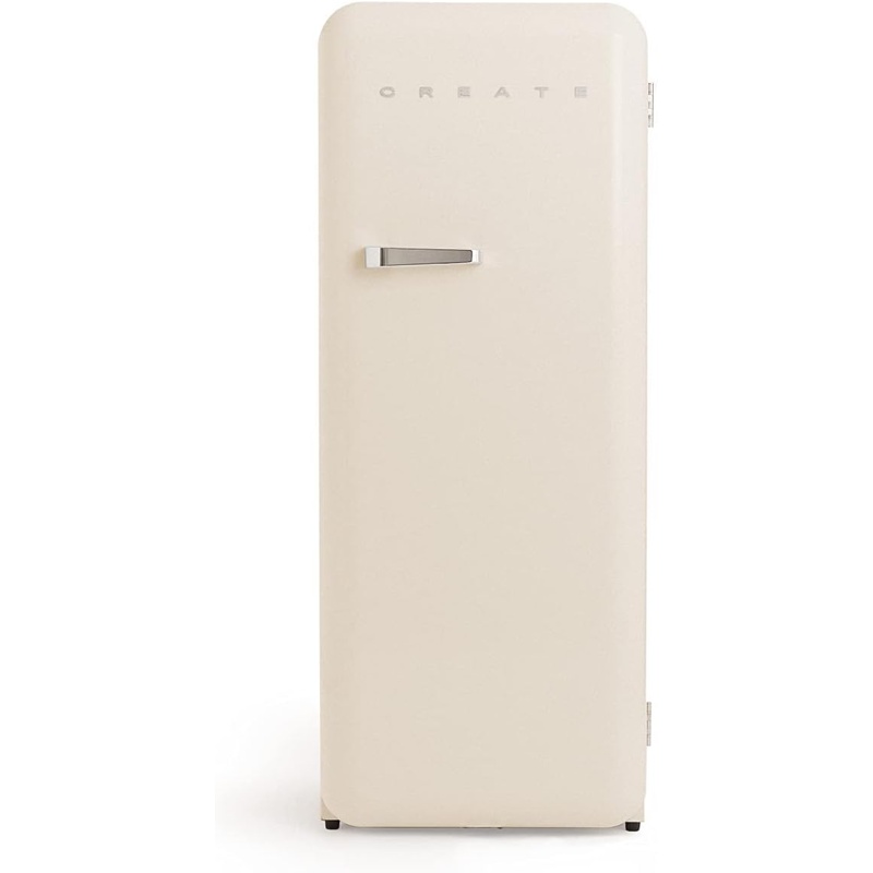 uxfEvlLxKE CREATE Frigorífico combi RETRO FRIDGE 150 281 L 102 W Clase energética D Blanco Maneta Plata - Imagen 1